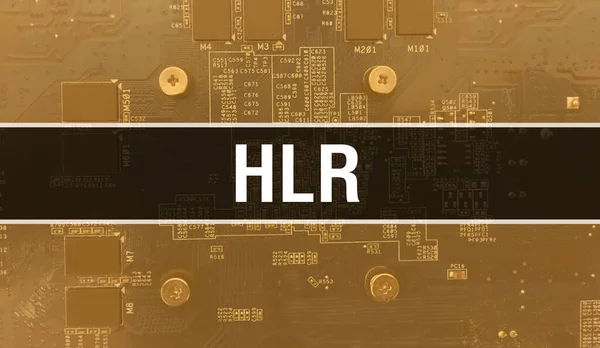 回路基板上の電子集積回路とHlr概念 回路基板にコンピュータチップを搭載したHlr抽象技術の背景とチップは集積回路上に閉じ込められています Hlr背景 — ストック写真