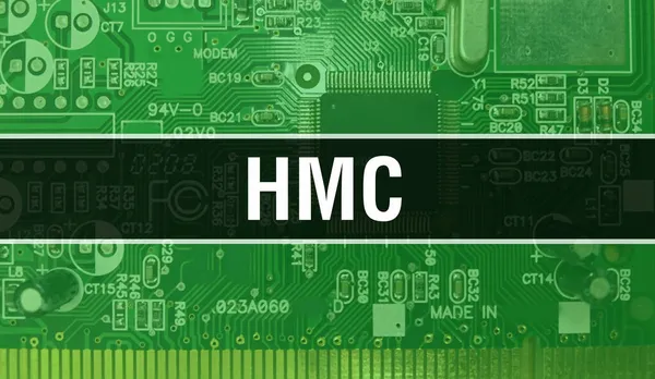 Hmc Met Electronic Computer Hardware Technologie Achtergrond Abstracte Achtergrond Met — Stockfoto