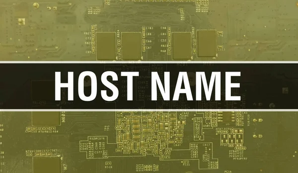 Host Name Technology Motherboard Digital 호스트 Host Name 컴퓨터 컴퓨터 — 스톡 사진