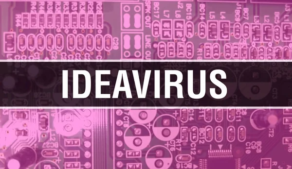 Ideavirus Concept Met Computer Moederbord Ideeënvirus Tekst Geschreven Technology Motherboard — Stockfoto