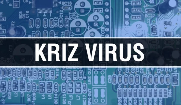 Kriz Virus Tekst Geschreven Circuit Board Elektronische Abstracte Technologie Achtergrond — Stockfoto