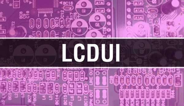 Текст Lcdui Написан Circuit Board Технологическом Фоне Разработчика Программного Обеспечения — стоковое фото