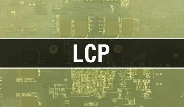 Lcp Konzept Mit Integrierter Elektronischer Schaltung Auf Leiterplatte Lcp Mit — Stockfoto