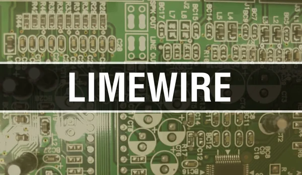 컴퓨터 보드의 리메와 Limewire Text Written Technology Motherboard Digital Technology — 스톡 사진