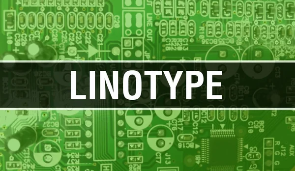 Linotype Avec Fond Technologie Electronic Computer Hardware Fond Abstrait Avec — Photo