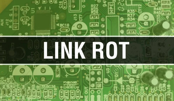 Link Rot Koncepció Illusztráció Segítségével Computer Chip Circuit Board Link — Stock Fotó