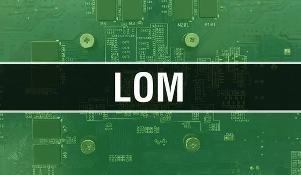 Lom Electronic Components Integrated Circuit Board Background Digital Electronic Computer — Stock Photo, Image