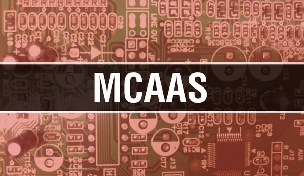 Mcaas Elektronicznym Tłem Technologii Sprzętu Komputerowego Abstrakcyjne Tło Elektronicznym Układem — Zdjęcie stockowe