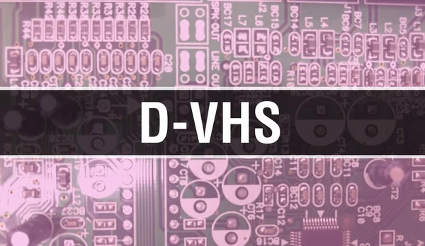 Vhs Concept Illustratie Met Behulp Van Computer Chip Circuit Board — Stockfoto