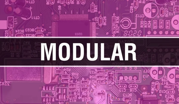 Modulair Met Technologie Moederbord Digitaal Modulaire Computer Circuit Board Electronic — Stockfoto