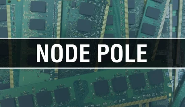 디지털 Node Pole Computer Circuit Board Electronic Computer Hardware Technology — 스톡 사진