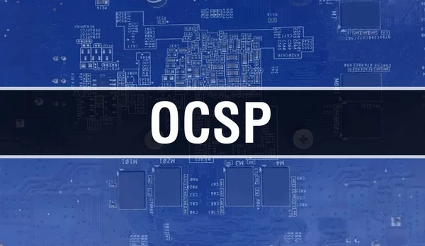 Ocsp Con Fondo Tecnología Hardware Informático Electrónico Fondo Abstracto Con — Foto de Stock