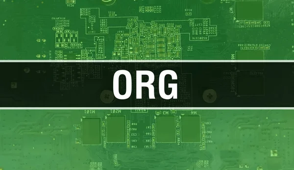 Org Mit Elektronischem Computer Hardware Hintergrund Abstrakter Hintergrund Mit Elektronischer — Stockfoto
