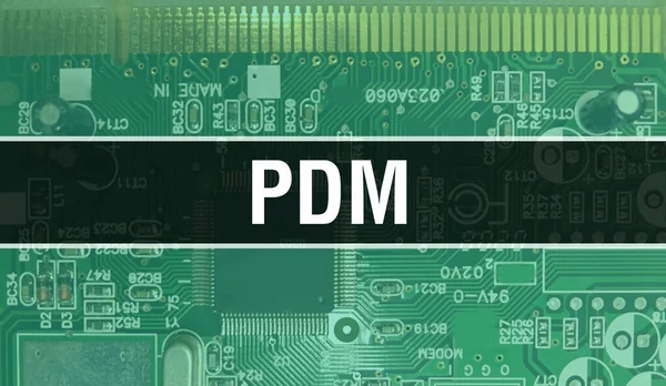 Pdm Έννοια Μητρική Πλακέτα Υπολογιστή Pdm Κείμενο Γραμμένο Στην Τεχνολογία — Φωτογραφία Αρχείου