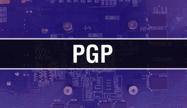 집적회로 그라운드의 부품에 Pgp Digital Electronic Computer Hardware Secure Data — 스톡 사진