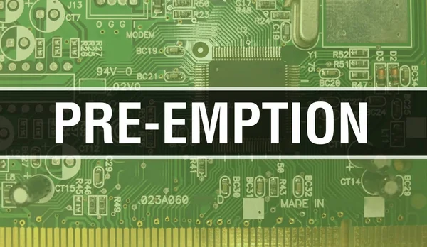 Pre Emption Technológia Alaplap Digitális Pre Emption Computer Circuit Board — Stock Fotó