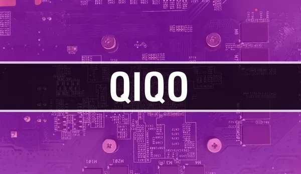 Qiqo Elektronickými Komponenty Integrovaném Deskovém Pozadí Digital Electronic Computer Hardware — Stock fotografie