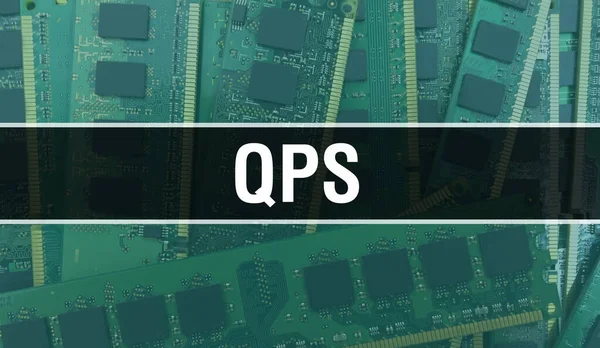 Qps Text Geschrieben Auf Circuit Board Electronic Abstrakte Technologie Hintergrund — Stockfoto