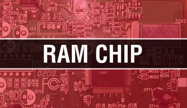 Ram Chip Med Elektronisk Dator Hårdvara Teknik Bakgrund Abstrakt Bakgrund — Stockfoto