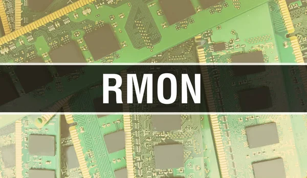 Rmon Avec Technologie Carte Mère Numérique Rmon Carte Circuit Informatique — Photo