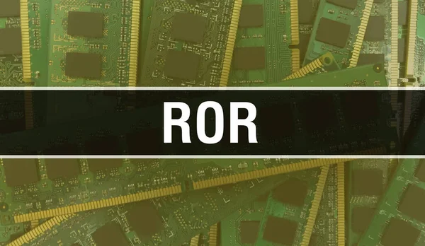 컴퓨터 하드웨어 Ror 일렉트로닉 Ror 추상적 컴퓨터 집적회로보기 — 스톡 사진