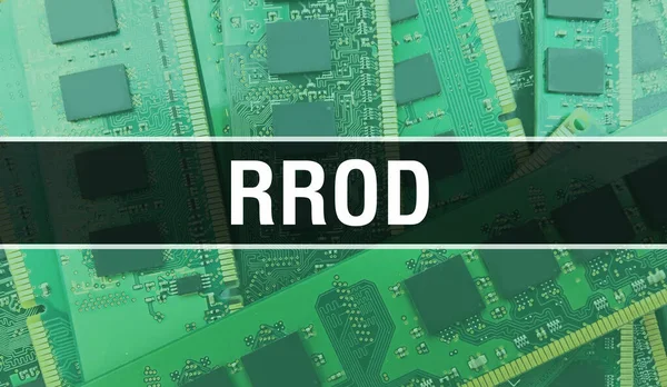 집적회로 그라운드에 Rrod Digital Electronic Computer Hardware Secure Data Concept — 스톡 사진