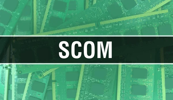 Scom Technológia Alaplap Digitális Scom Computer Circuit Board Elektronikus Számítógép — Stock Fotó