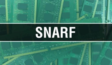 Elektronik bileşenleri entegre devre kartı BackGround.Dijital Elektronik Bilgisayar Donanımı ve Güvenli Veri Konsepti ile Snarf. Bilgisayar anakart ve Snarf. Snarf Entegre Devre Domuzu