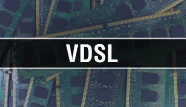 Teknoloji Anakart Dijital ile VDSL. VDSL ve Bilgisayar Devre Kurulu Elektronik Bilgisayar Donanım Teknolojisi Anakart Dijital Çip kavramı. Tümleşik devre yaban domuzu ile VDSL 'yi kapat