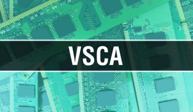 VSCA metni yazılım geliştiricisi ve bilgisayar yazılımının Elektronik soyut teknoloji arka planında yazıldı. VSCA entegre devreler konsepti. VSCA entegre devre ve direnç