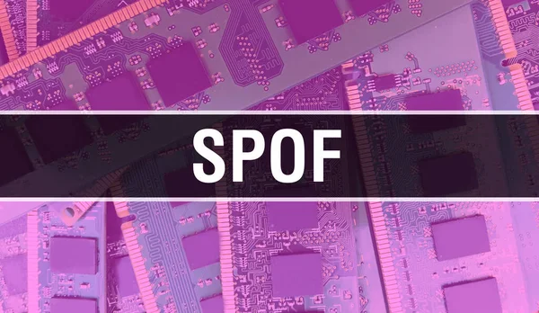 Yazılım Geliştiricisi Bilgisayar Yazılımının Elektronik Soyut Teknoloji Arka Planında Spof — Stok fotoğraf