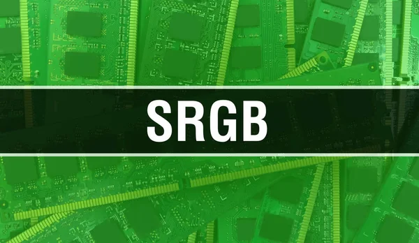 Srgb 집적회로 그라운드에 부품을 포함한다 Digital Electronic Computer Hardware Secure — 스톡 사진