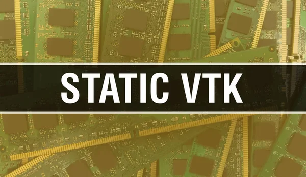 Statische Vtk Met Electronic Computer Hardware Technologie Achtergrond Abstracte Achtergrond — Stockfoto