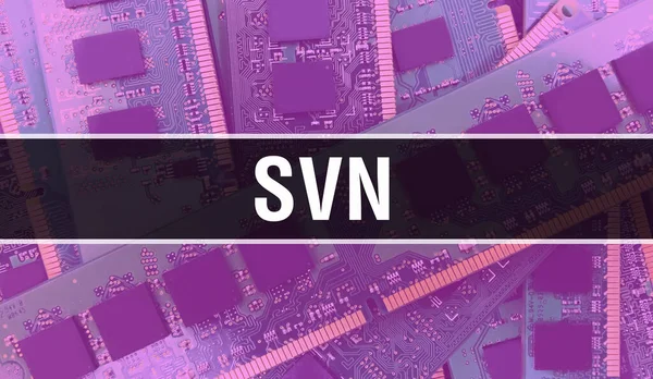 Svn Текст Написаний Circuit Board Electronic Abstract Technology Background Розробника — стокове фото
