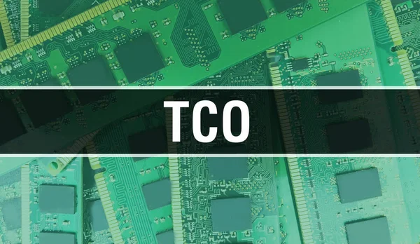 Tco Technology Motherboard Digital Tco 컴퓨터 컴퓨터 하드웨어 디지털 회로보어 — 스톡 사진