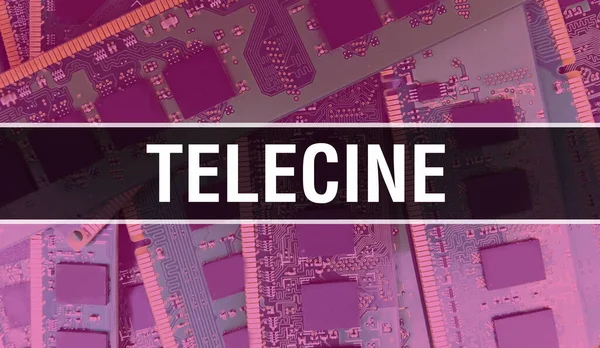 Telecine Technologią Płyta Główna Digital Telecine Computer Circuit Board Elektroniczny — Zdjęcie stockowe