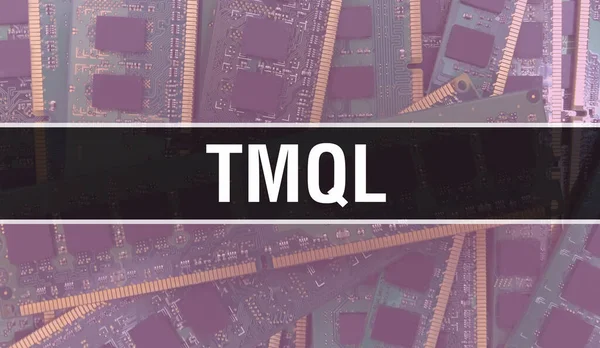 Tmql Pozadím Technologie Electronic Computer Hardware Abstraktní Pozadí Elektronickým Integrovaným — Stock fotografie