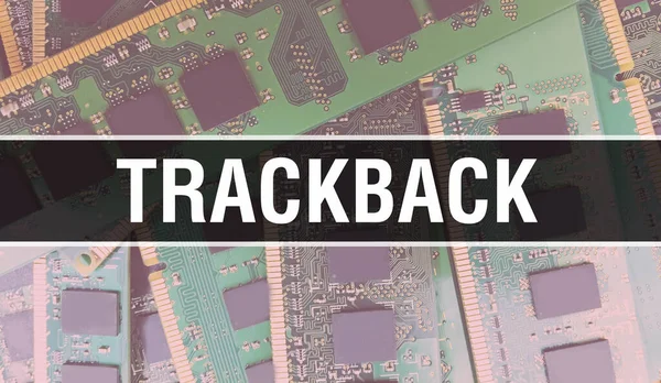 Visszakövetés Technology Motherboard Digital Segítségével Trackback Computer Circuit Board Elektronikus — Stock Fotó