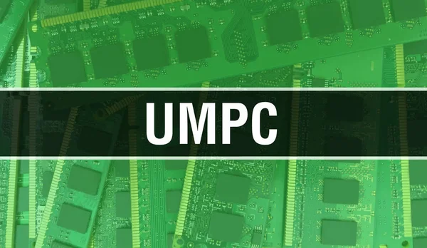 Umpc Concept Met Computer Moederbord Umpc Tekst Geschreven Technology Motherboard — Stockfoto