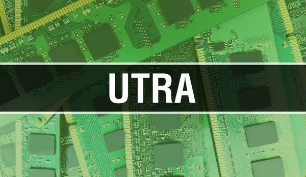 Utra Text Geschrieben Auf Circuit Board Electronic Abstrakte Technologie Hintergrund — Stockfoto