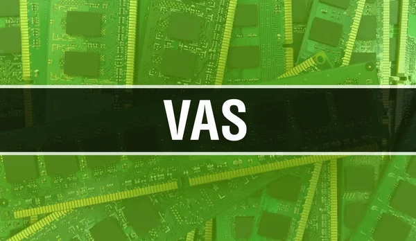 VAS with Electronic components on integrated circuit board Background.Digital Electronic Computer Hardware and Secure Data Concept. Computer motherboard and VAS. VAS Integrated Circuits Boar