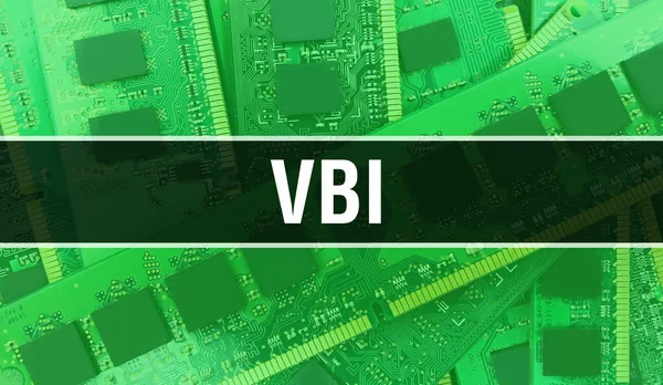 Vbi Con Fondo Tecnología Hardware Informático Electrónico Fondo Abstracto Con —  Fotos de Stock