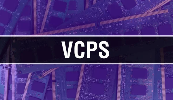 Vcps Teknoloji Anakart Dijital Vcps Bilgisayar Devre Kurulu Elektronik Bilgisayar — Stok fotoğraf