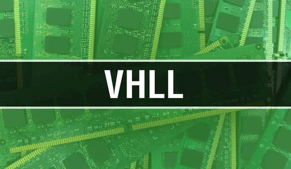 Vhll Con Componentes Electrónicos Fondo Placa Circuito Integrado Digital Electronic —  Fotos de Stock