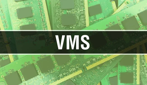 Vms Con Fondo Tecnología Hardware Informático Electrónico Fondo Abstracto Con —  Fotos de Stock