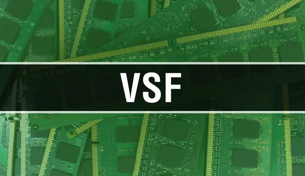 Vsf Con Tecnología Motherboard Digital Vsf Placa Circuito Informático Tecnología —  Fotos de Stock