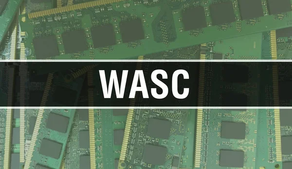 Wasc Com Tecnologia Hardware Computador Eletrônico Fundo Fundo Abstrato Com — Fotografia de Stock