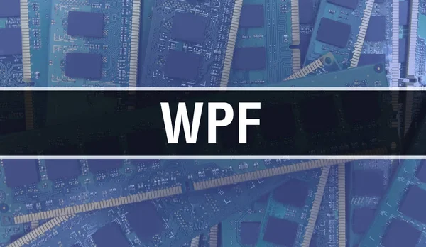Wpf Med Teknik Moderkort Digital Wpf Och Computer Circuit Board — Stockfoto