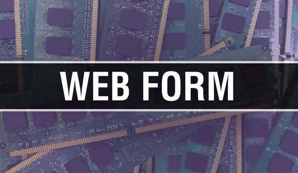 Webový Formulář Technologií Základní Deska Digital Web Form Computer Circuit — Stock fotografie