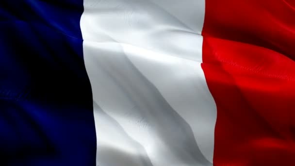 Frankrikes Flagga Nationell Flagga Frankrike Franska Flaggor Slow Motion Video — Stockvideo